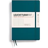 LEUCHTTURM1917 - Notebook Hardcover Medium A5-251 Numbered Pages for Writing and Journaling (Pacific Green, Dotted)