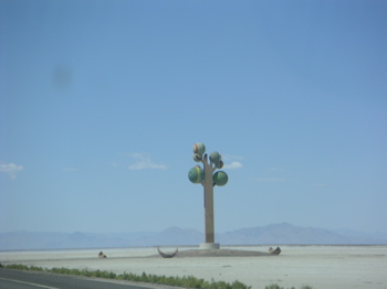 Sculpture on the Salt Flats in Utah