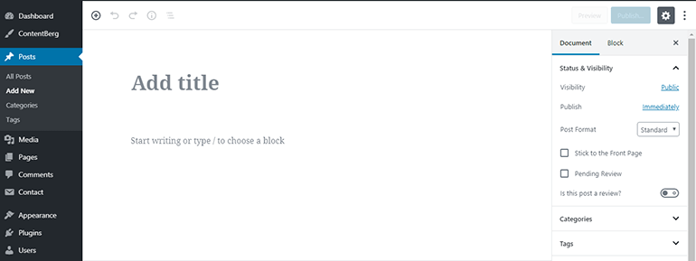 WP Block Editor Add Title WP Block Editor Add Title