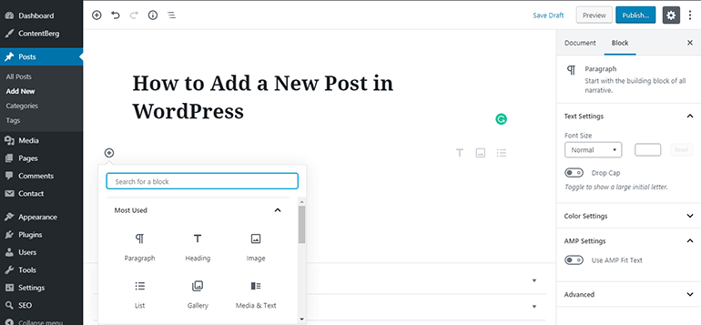 WP Block Editor Common Blocks WP Block Editor Common Blocks