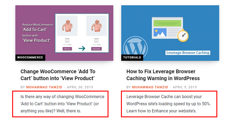 WP Post WP Post Excerpt
