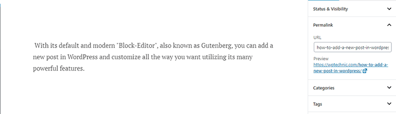 WP Post Permalink WP Post Permalink