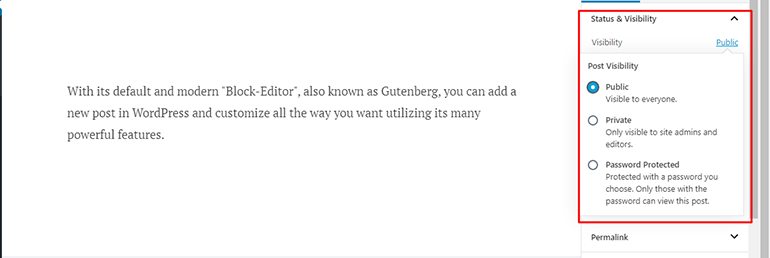 WP Post Visibility WP Post Visibility