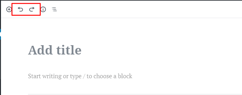 WP Undo Redo button WP Undo Redo button