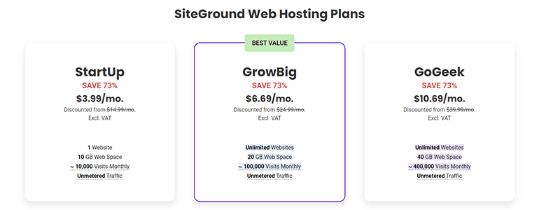 SiteGround Web Hosting Plans SiteGround Web Hosting Plans