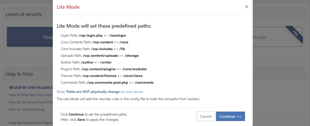 Hide My WP Ghost Lite Mode Hide My WP Ghost Lite Mode