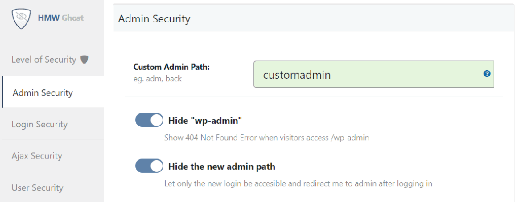 Hide My WP Ghost admin URL Hide My WP Ghost admin URL