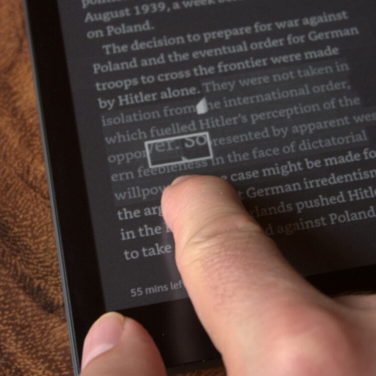 boox poke5 kindle app highlighting